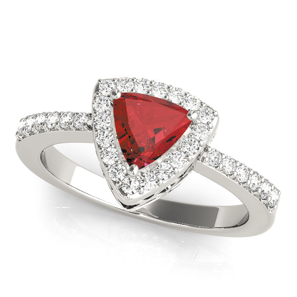 Trillion Halo Pear Diamond Fashion Ring · 0.25 ct tw
