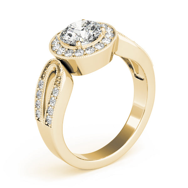 Round Halo Diamond Engagement Ring · 1.32 ct tw