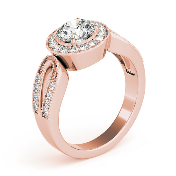 Round Halo Diamond Engagement Ring · 1.32 ct tw