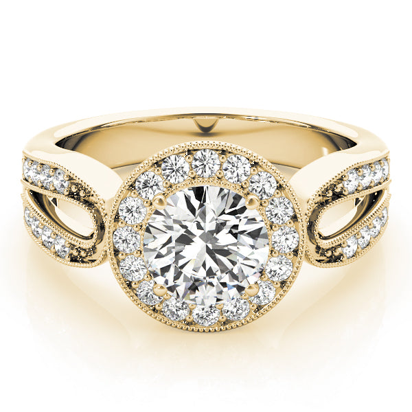 Round Halo Diamond Engagement Ring · 1.32 ct tw