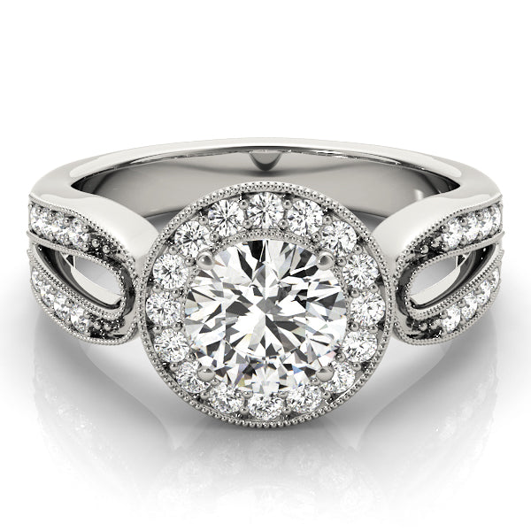Round Halo Diamond Engagement Ring · 1.32 ct tw