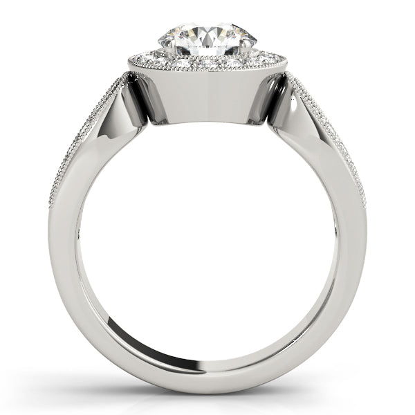 Round Halo Diamond Engagement Ring · 1.32 ct tw