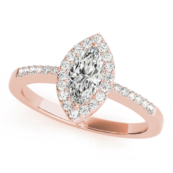Marquise Halo Diamond Engagement Ring · 0.23 ct tw