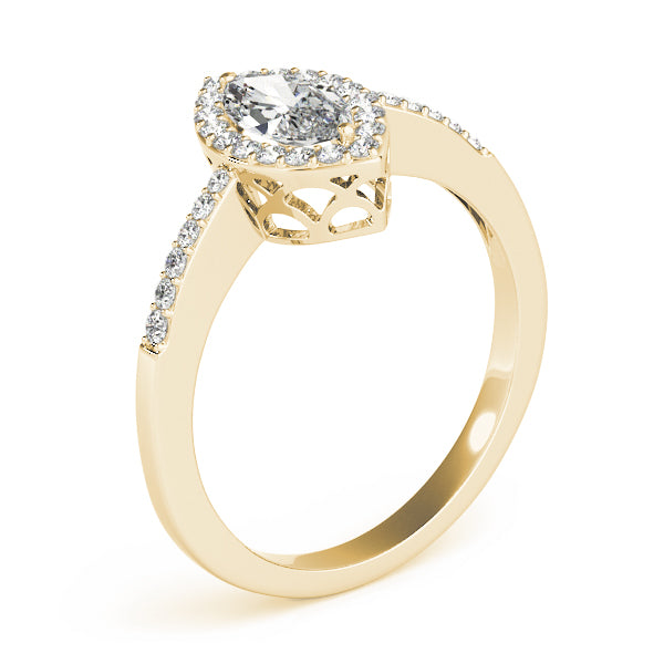 Marquise Halo Diamond Engagement Ring · 0.27 ct tw