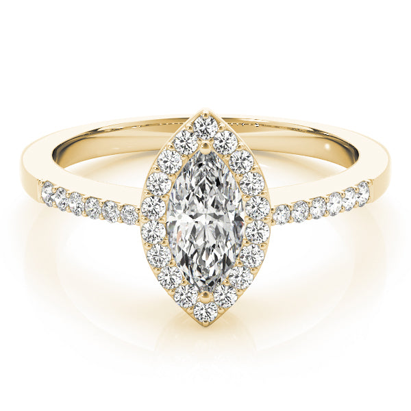 Marquise Halo Diamond Engagement Ring · 0.23 ct tw