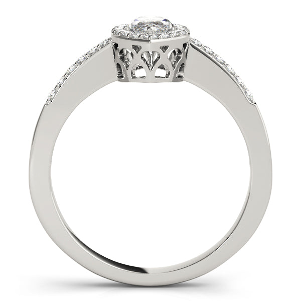 Marquise Halo Diamond Engagement Ring · 0.27 ct tw