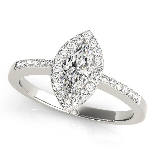 Marquise Halo Diamond Engagement Ring · 0.23 ct tw
