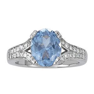 Oval Gemstone Fashion Ring · 0.30 ct tw