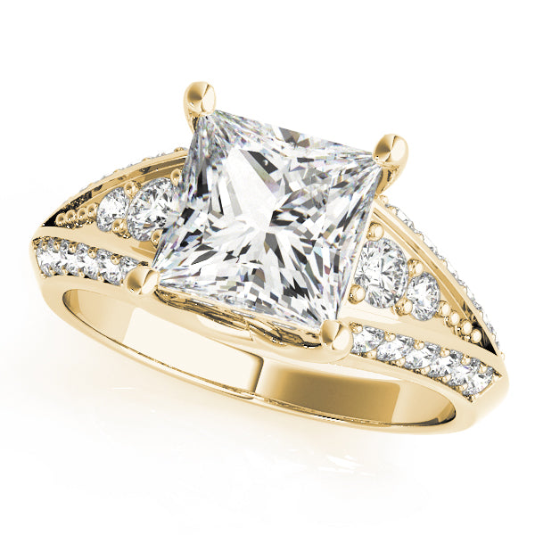 Square Multi-Row Diamond Engagement Ring · 1.01 ct tw