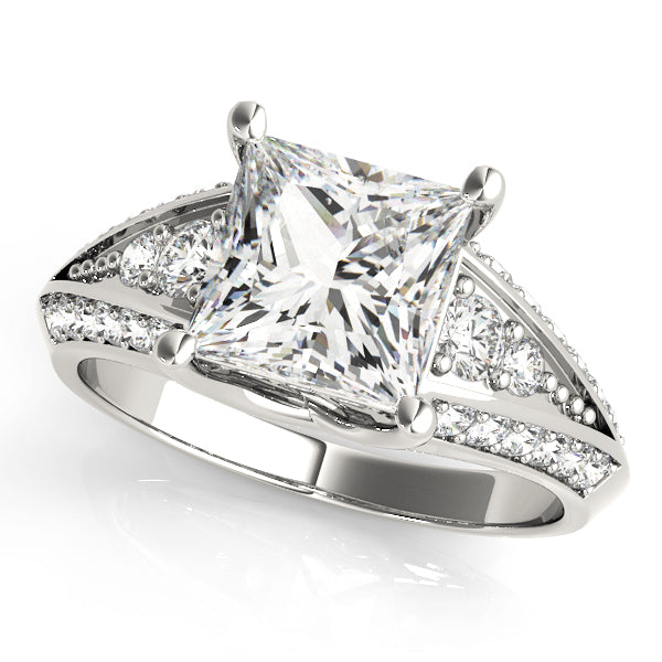 Square Multi-Row Diamond Engagement Ring · 1.01 ct tw