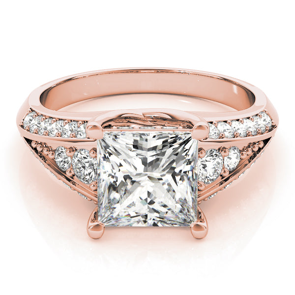 Square Multi-Row Diamond Engagement Ring · 2.90 ct tw