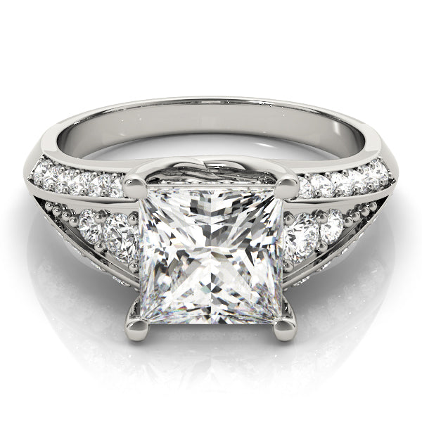 Square Multi-Row Diamond Engagement Ring · 1.01 ct tw