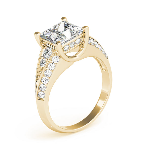 Square Multi-Row Diamond Engagement Ring · 2.10 ct tw