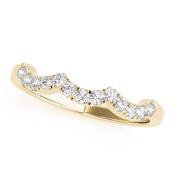 Curved Diamond Wedding Band · 0.10 ct tw