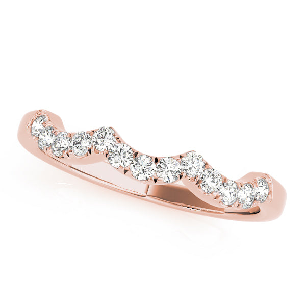 Curved Diamond Wedding Band · 0.10 ct tw