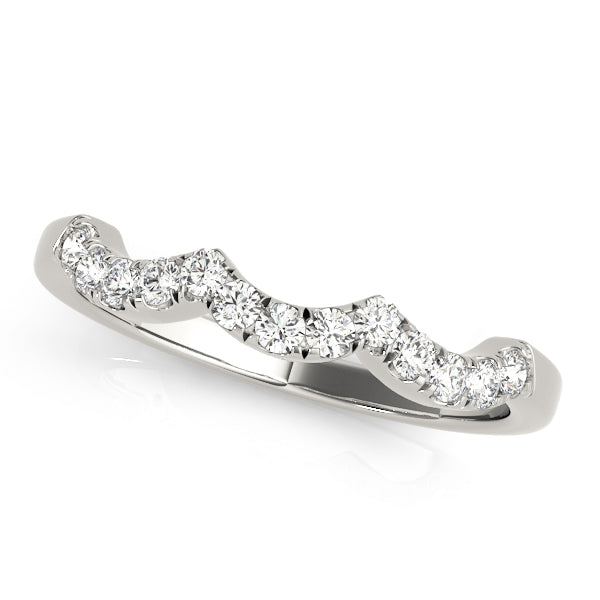 Curved Diamond Wedding Band · 0.10 ct tw
