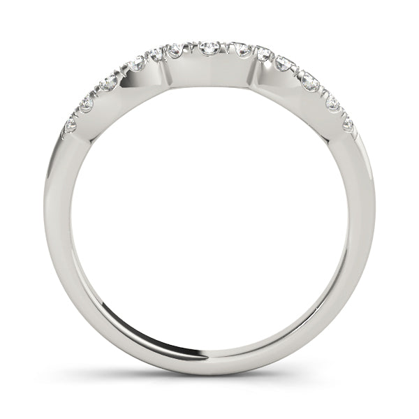 Curved Diamond Wedding Band · 0.10 ct tw