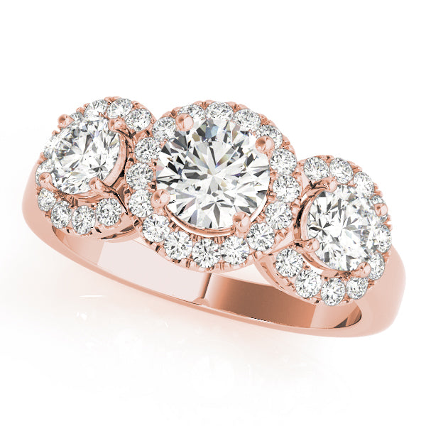 Round Three-Stone Diamond Engagement Ring · 1.27 ct tw