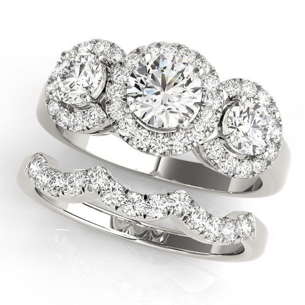 Round Three-Stone Diamond Engagement Ring · 1.27 ct tw