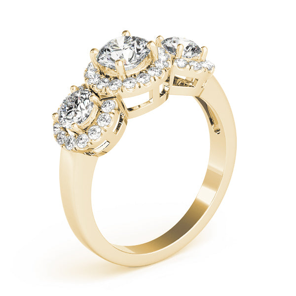 Round Three-Stone Diamond Engagement Ring · 1.27 ct tw