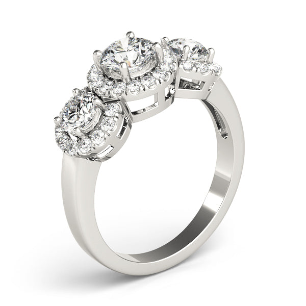 Round Three-Stone Diamond Engagement Ring · 1.27 ct tw