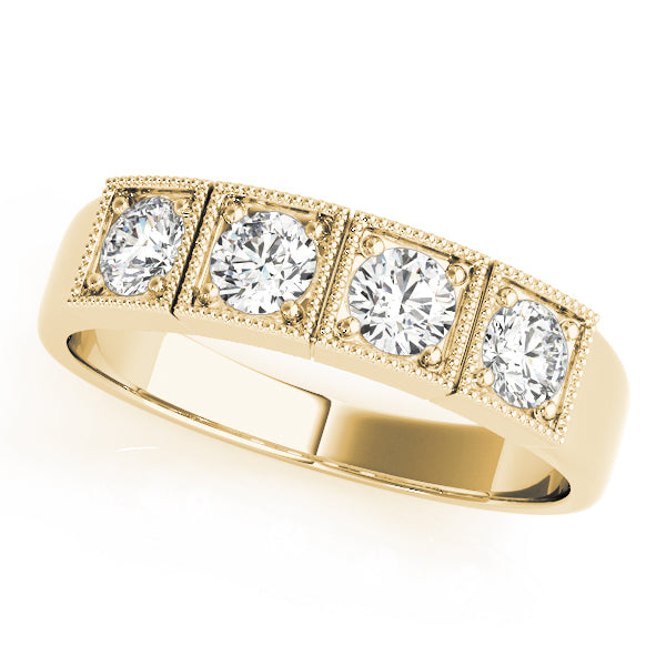 Round Three-Stone Diamond Engagement Ring · 0.36 ct tw