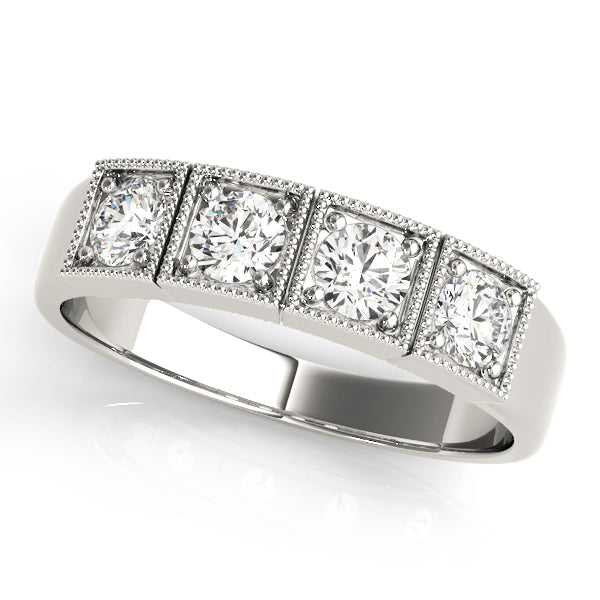 Round Three-Stone Diamond Engagement Ring · 0.36 ct tw