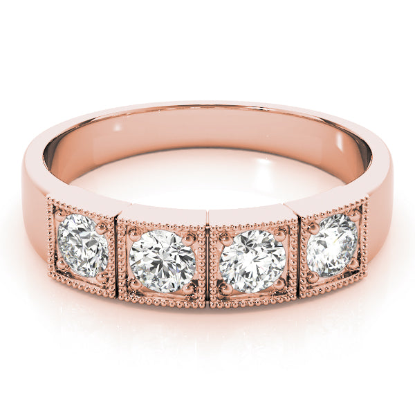 Round Three-Stone Diamond Engagement Ring · 0.48 ct tw