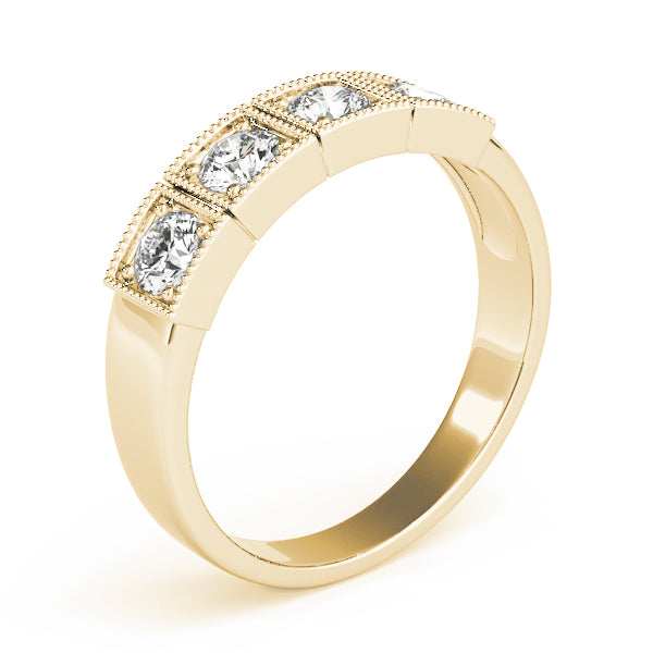 Round Three-Stone Diamond Engagement Ring · 0.36 ct tw