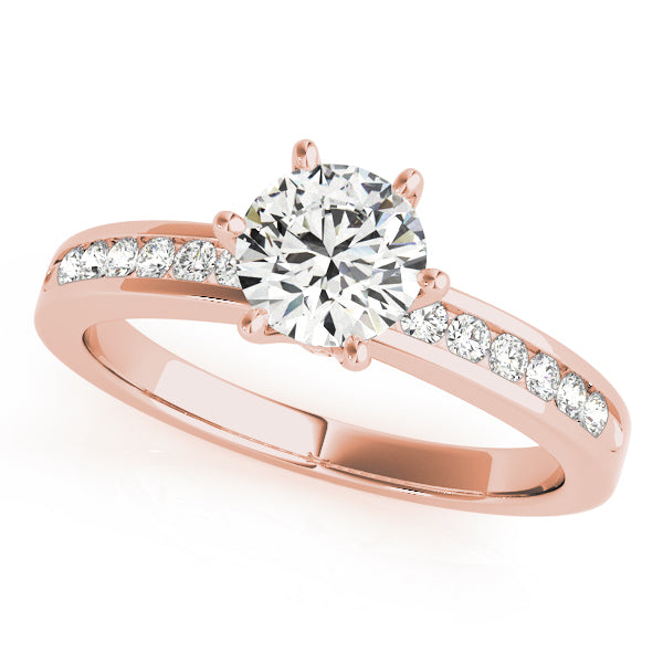 Round Single Row Channel Set Diamond Engagement Ring · 0.93 ct tw