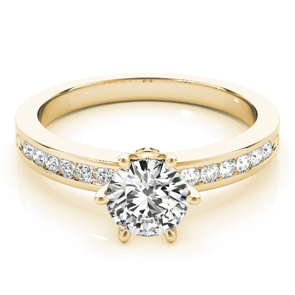 Round Single Row Channel Set Diamond Engagement Ring · 0.93 ct tw