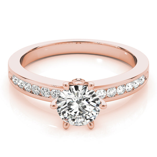Round Single Row Channel Set Diamond Engagement Ring · 0.93 ct tw