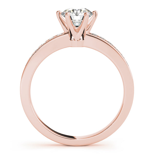 Round Single Row Channel Set Diamond Engagement Ring · 0.93 ct tw