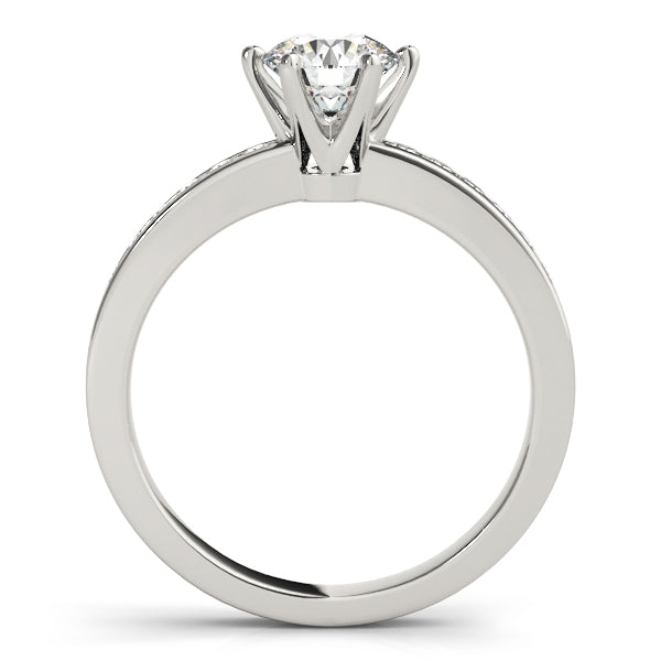 Round Single Row Channel Set Diamond Engagement Ring · 0.93 ct tw