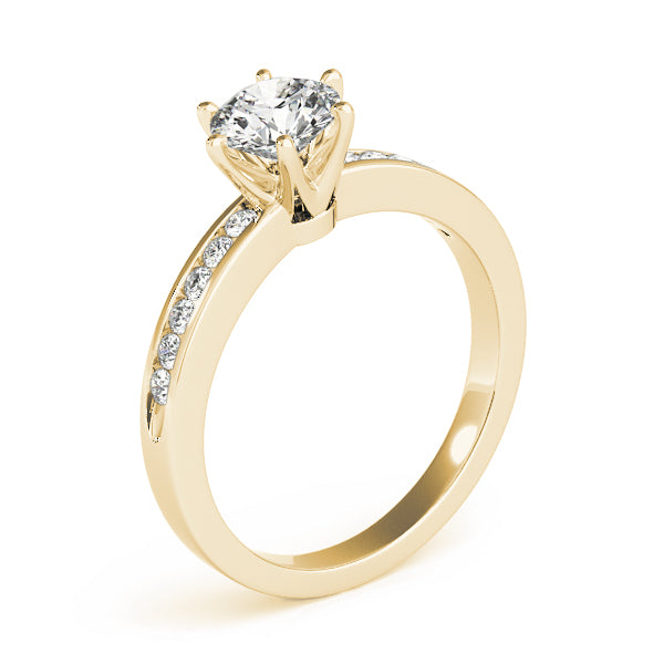 Round Single Row Channel Set Diamond Engagement Ring · 0.93 ct tw