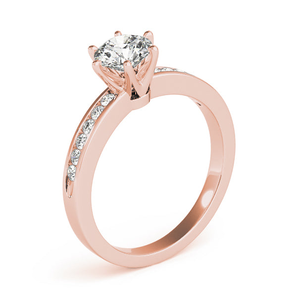 Round Single Row Channel Set Diamond Engagement Ring · 0.93 ct tw
