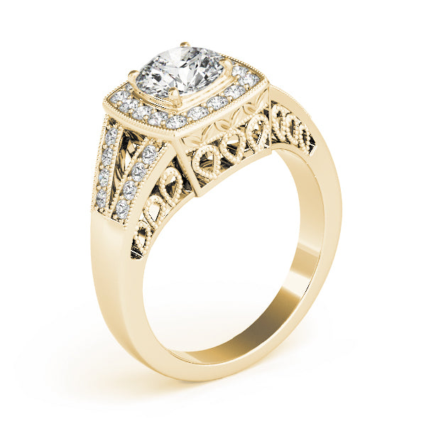 Round Halo Diamond Engagement Ring · 1.57 ct tw