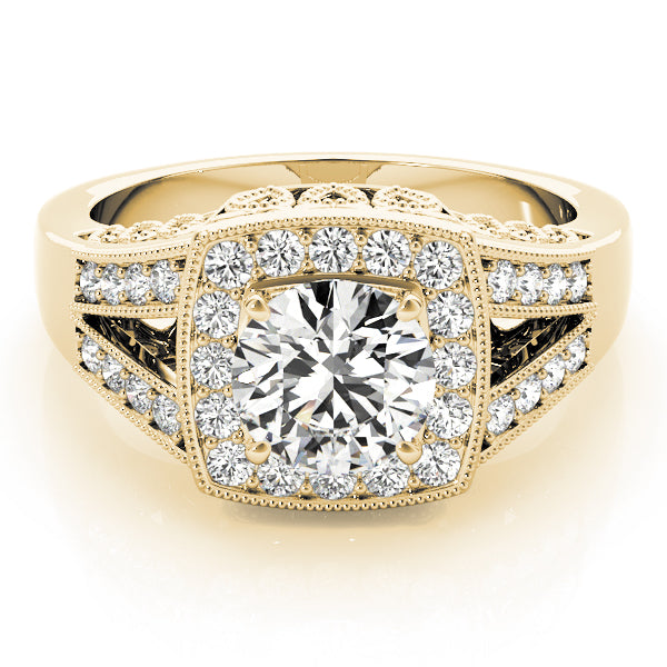 Round Halo Diamond Engagement Ring · 1.57 ct tw