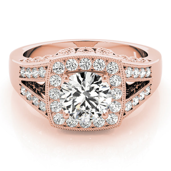 Round Halo Diamond Engagement Ring · 1.57 ct tw