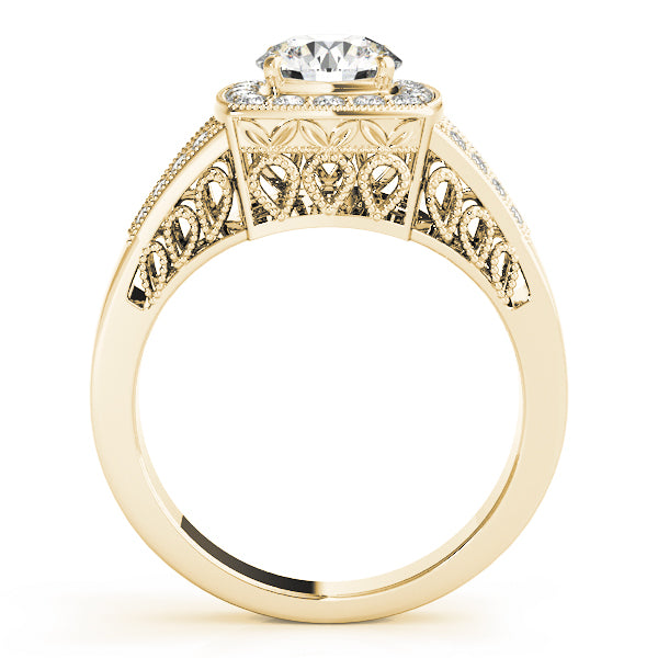 Round Halo Diamond Engagement Ring · 1.57 ct tw