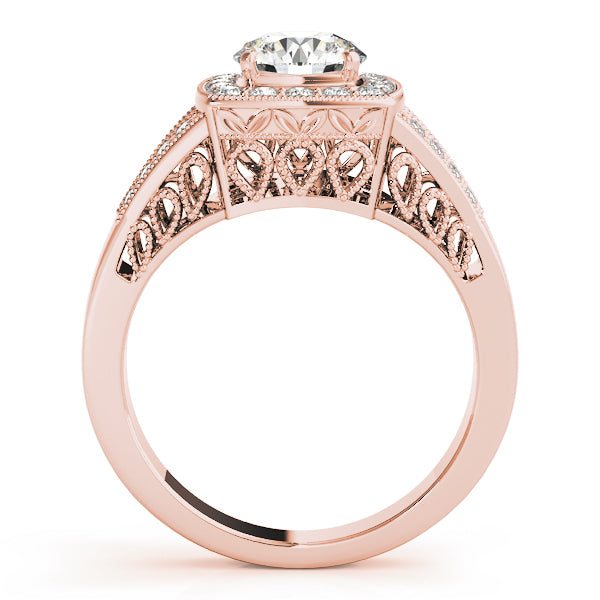 Round Halo Diamond Engagement Ring · 1.57 ct tw