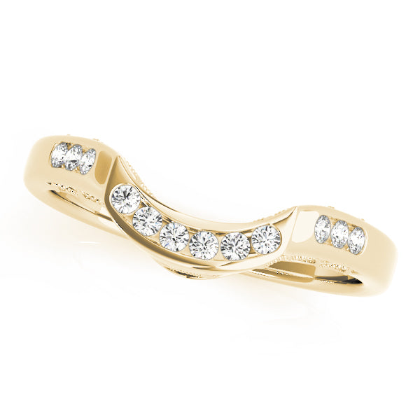 Curved Diamond Wedding Band · 0.09 ct tw
