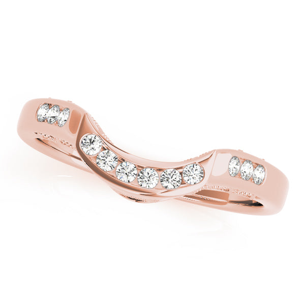 Curved Diamond Wedding Band · 0.09 ct tw