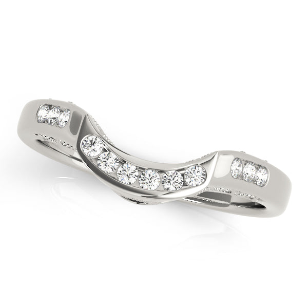 Curved Diamond Wedding Band · 0.09 ct tw