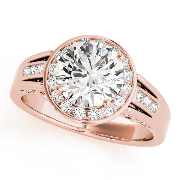 Round Halo Diamond Engagement Ring · 2.06 ct tw