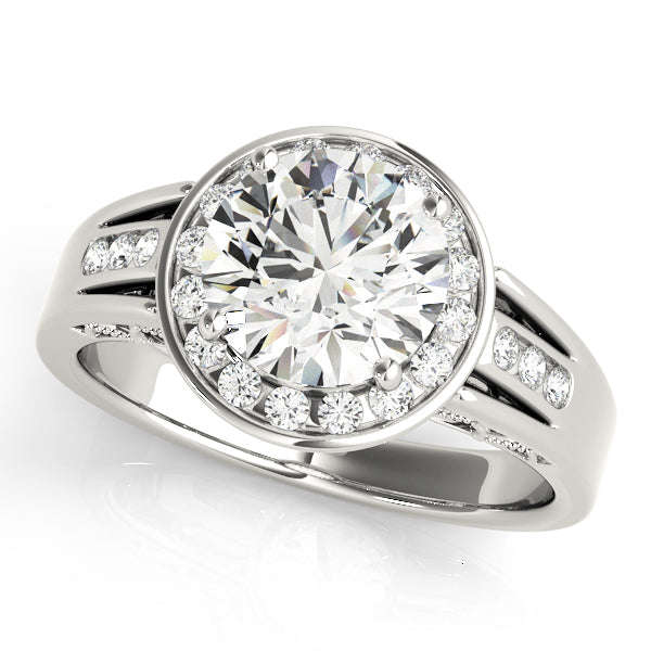 Round Halo Diamond Engagement Ring · 2.06 ct tw