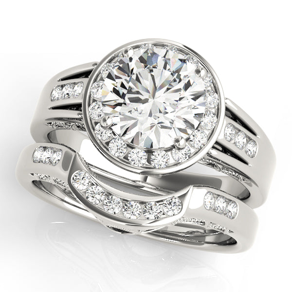 Round Halo Diamond Engagement Ring · 2.06 ct tw