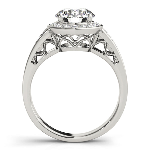 Round Halo Diamond Engagement Ring · 2.06 ct tw