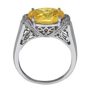 Oval Gemstone Fashion Ring · 0.05 ct tw