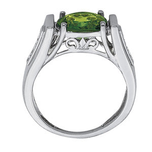 Oval Gemstone Fashion Ring · 0.04 ct tw